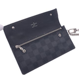 Louis Vuitton Louis Vuitton Damier Portfoille Acole Deon Black / Gray N60023 Men's Dumier Graphit Canvas Long Wallet B Rank Used Silgrin