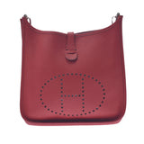Hermes Hermes Evelin GM Red Silver Bracket□I刻（2005年左右）UniSEX Triyo钢密肩肩包B排名使用水池