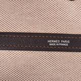 HERMES エルメス ガーデンパーティ 36 コカオン □P刻印(2012年頃) レディース トワルアッシュ/レザー ハンドバッグ Aランク 中古 銀蔵