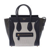 CELINE セリーヌ ラゲージ マイクロショッパー トリコロール レディース カーフ ハンドバッグ ABランク 中古 銀蔵