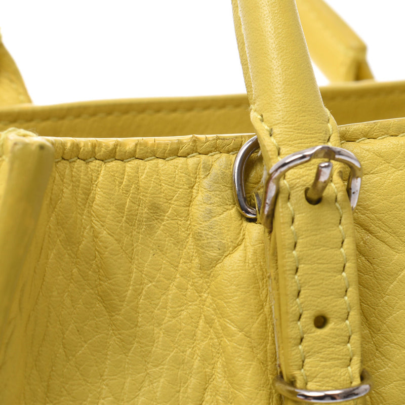 Balenciaga Valenciaga The Paper Mini 2way Bag Yellow 357333 Women's Curf Handbag B Rank Used Silgrin