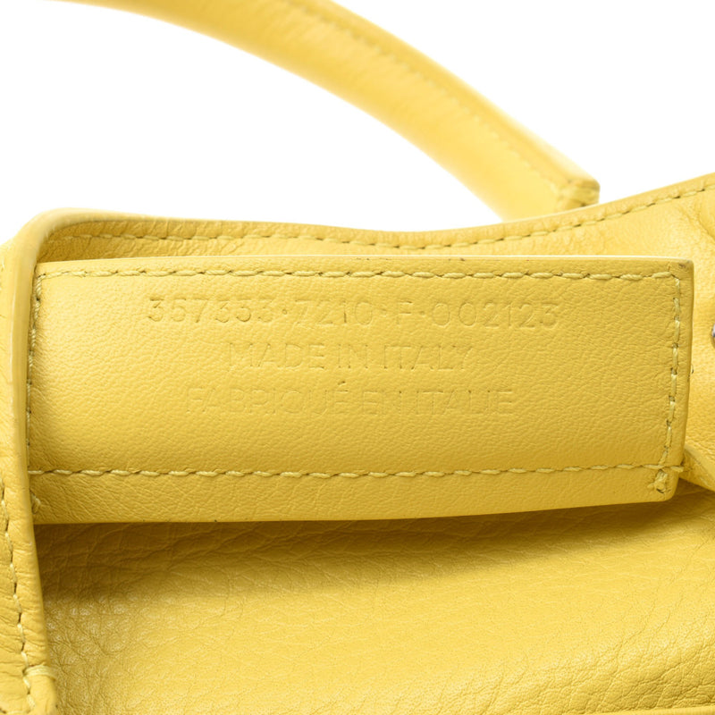 Balenciaga Valenciaga The Paper Mini 2way Bag Yellow 357333 Women's Curf Handbag B Rank Used Silgrin