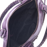 BALENCIAGA Valenciaga The First 2way Bag Purple Women's Curf Handbag B Rank Used Silgrin