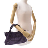 BALENCIAGA Valenciaga The First 2way Bag Purple Women's Curf Handbag B Rank Used Silgrin