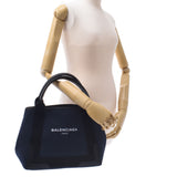 Balenciaga Valenciaga Neibeka Bus S Navy / Black 339933 Women's Canvas / Leather Handbag A-Rank Used Sinkjo