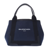 Balenciaga Valenciaga Neibeka Bus S Navy / Black 339933 Women's Canvas / Leather Handbag A-Rank Used Sinkjo