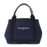 BALENCIAGA バレンシアガ ネイビーカバス S ネイビー/黒 339933 レディース キャンバス/レザー ハンドバッグ Aランク 中古 銀蔵