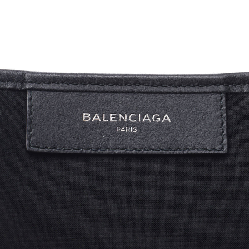 BALENCIAGA バレンシアガ ネイビーカバス S ネイビー/黒 339933 レディース キャンバス/レザー ハンドバッグ Aランク 中古 銀蔵