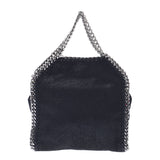 Stella McCartney Stella McCartney Falabella tie chain handbag black silver hardware ladies fake leather 2WAY bag a-rank silver accessories