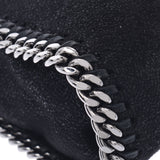 Stella McCartney Stella McCartney Falabella tie chain handbag black silver hardware ladies fake leather 2WAY bag a-rank silver accessories