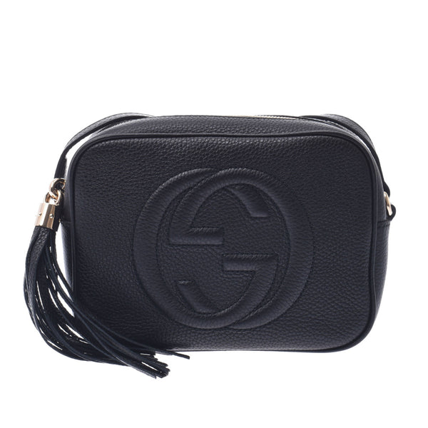 GUCCI Gucci Soho Small Disco Bag Black 308364 Ladies Leather Shoulder Bag A-Rank Used Silgrin