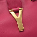 Saint Laurent Sun Laurent Y Line Cavas Pink Gold Gold Bracket女装卷曲手袋A级使用粉末Jo