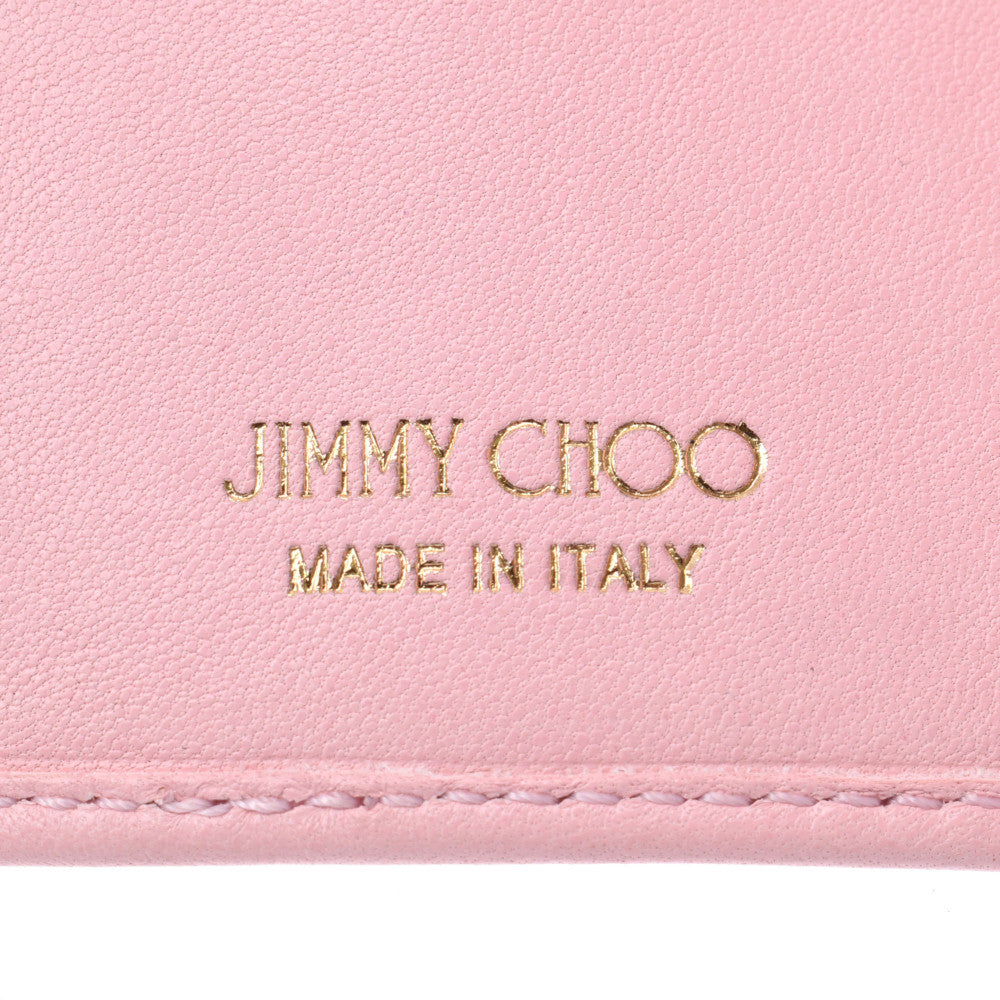 ジミーチュウコンパクトウォレット スタッズ ピンク ゴールド金具 レディース 三つ折り財布 JIMMY CHOO 中古 – 銀蔵オンライン