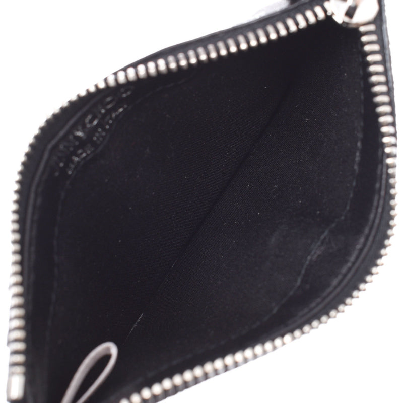 Jimmy Choo Jimmy Choo Reese Card with Card Silver / Black Unisex Leather Coin Case A Rank Used Sinkjo