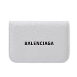 Balenciaga valenciaga迷你钱包紧凑型钱包白色593813男女皆宜的凝乳三个折叠钱包未使用的Silgrin