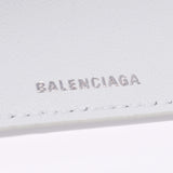 BALENCIAGA Valenciaga Compact Wallet Crocolaxed White 593813 Unisex Leather Three Folded Wallets Unused Silgrin