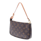 LOUIS VUITTON Monogram Pochette附件棕色M51980女士Monogram帆布附件袋A级二手Ginzo