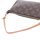 LOUIS VUITTON Monogram Pochette附件棕色M51980女士Monogram帆布附件袋A级二手Ginzo