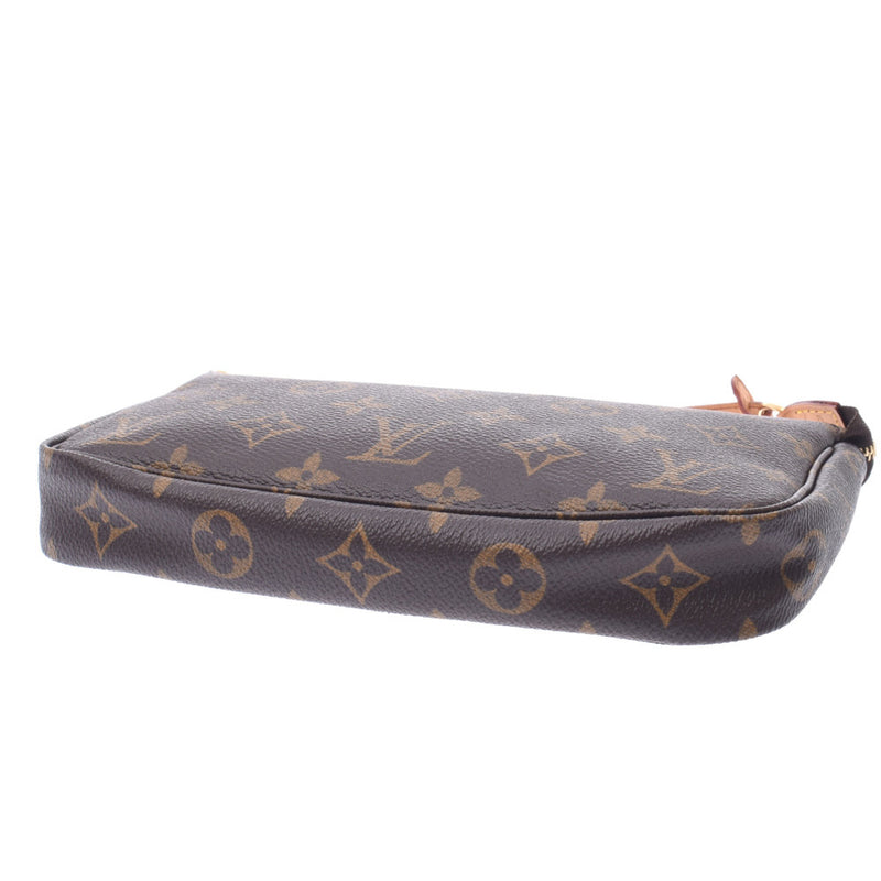 LOUIS VUITTON Monogram Pochette附件棕色M51980女士Monogram帆布附件袋A级二手Ginzo