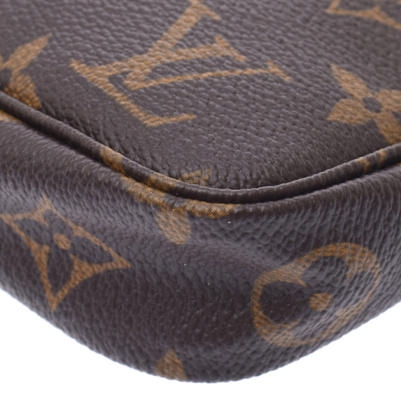 LOUIS VUITTON Monogram Pochette附件棕色M51980女士Monogram帆布附件袋A级二手Ginzo