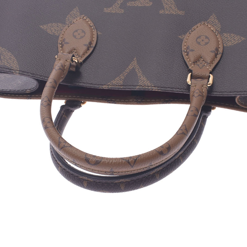 Louis Vuitton Louis Vuitton Monogrous Reverse on Zago MM 2way包棕色M45321男女皆宜的巨头Monogram Canvas手提袋未使用的Silgrin