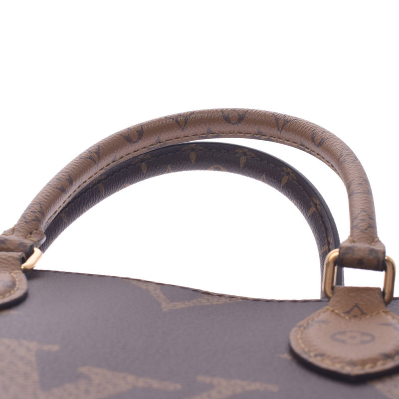 Louis Vuitton Louis Vuitton Monogrous Reverse on Zago MM 2way包棕色M45321男女皆宜的巨头Monogram Canvas手提袋未使用的Silgrin