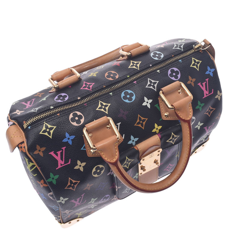 LOUIS VUITTON ルイヴィトン マルチカラー スピーディ30 ノワール M92642 レディース モノグラムマルチカラー ハンドバッグ ABランク 中古 銀蔵