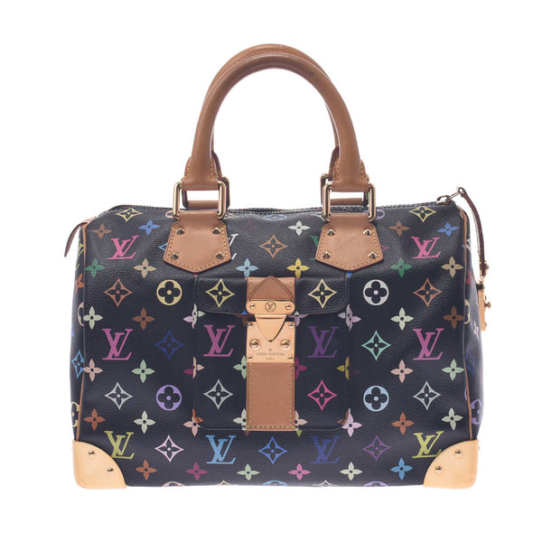 LOUIS VUITTON ルイヴィトン マルチカラー スピーディ30 ノワール M92642 レディース モノグラムマルチカラー ハンドバッグ ABランク 中古 銀蔵