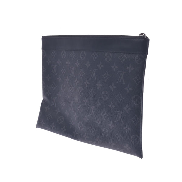 LOUIS VUITTON 路易威登单色 Eclipse 波切特探索黑色/灰色 M62291 男士单色 Eclipse 帆布离合器袋 A 级二手银藏