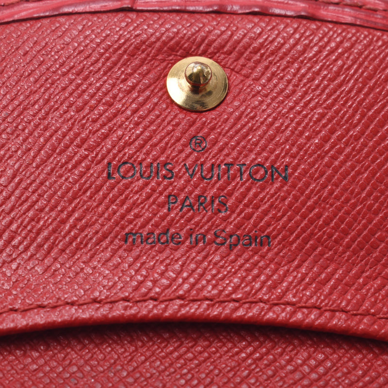 Louis Vuitton Louis Vuitton Epiporto Monument Monumental Red M63417 Women's Epireser Coin Case B Rank Used Silgrin