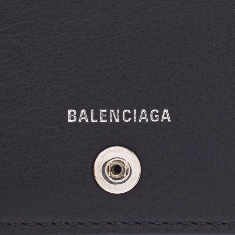 BALENCIAGA バレンシアガ ペーパー カードケース 黒 505238 ユニセックス カーフ 名刺入れ ABランク 中古 銀蔵