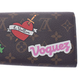 Louis Vuitton Louis Vuitton Monogram Portfoy Usara LV Stories Brown M63318 Women's Monogram Canvas Long Wallet A-Rank Used Silgrin