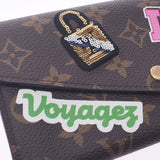 Louis Vuitton Louis Vuitton Monogram Portfoy Usara LV Stories Brown M63318 Women's Monogram Canvas Long Wallet A-Rank Used Silgrin