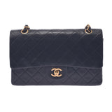 Chanel Chanel Matrasse链肩双翼飞机黑金支架女士Lamskin单肩包B等级使用Silgrin