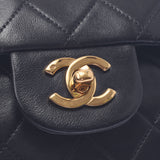 Chanel Chanel Matrasse链肩双翼飞机黑金支架女士Lamskin单肩包B等级使用Silgrin