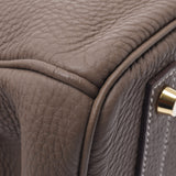 Hermes Hermes Burkin 40 Ethp Gold Bracket T Engraved (around 2015) Unisex Togo Handbag A rank used Silgrin