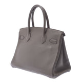 HERMMES爱马仕巴金30乙烷银金属零件O刻印（2011年左右）女士三丽英克里曼斯手提包AB等级二手银藏