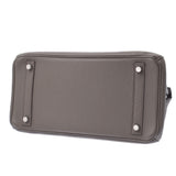 HERMMES爱马仕巴金30乙烷银金属零件O刻印（2011年左右）女士三丽英克里曼斯手提包AB等级二手银藏