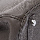 HERMMES爱马仕巴金30乙烷银金属零件O刻印（2011年左右）女士三丽英克里曼斯手提包AB等级二手银藏