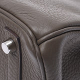 HERMMES爱马仕巴金30乙烷银金属零件O刻印（2011年左右）女士三丽英克里曼斯手提包AB等级二手银藏