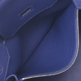 Hermes Hermes Burkin 30拍摄蓝色脚踝银色括号D刻（2019年左右）女士Swift / Epson Handbag New Sanko