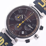 LOUIS VUITTON Louis Vuitton Tambour Chrono Q1121 Men's SS/Leather Watch Automatic Brown Dial A Rank Used Ginzo