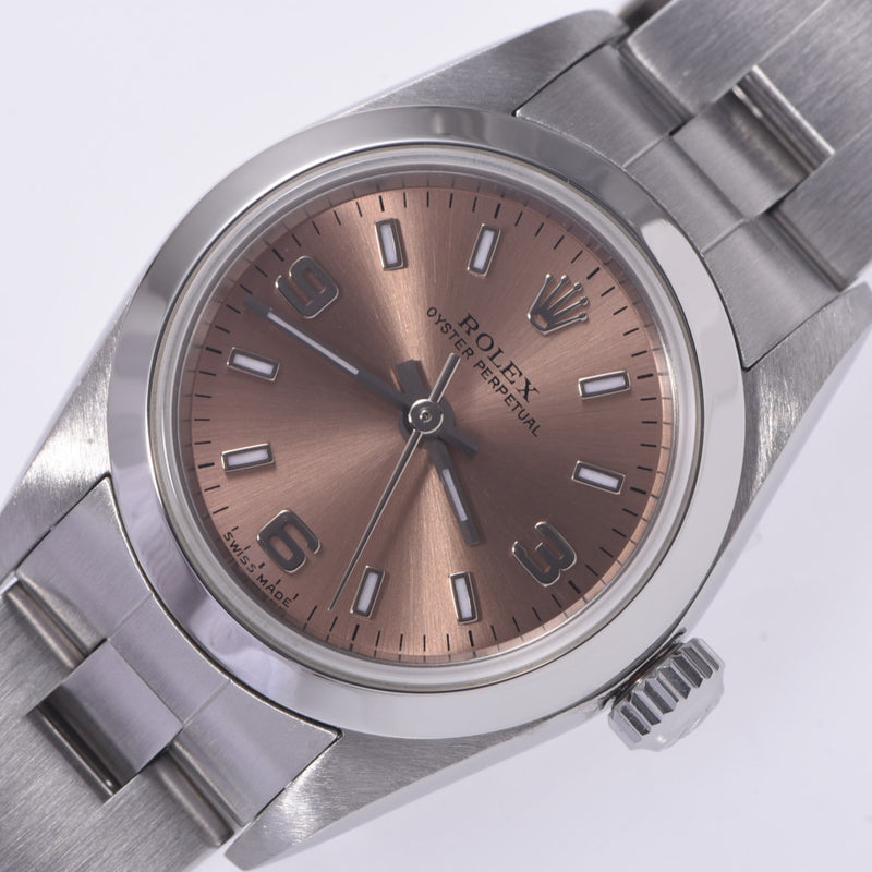 劳力士（rolex）Rolex Oyster Perpetual 76080 Ladies SS手表自动上链粉红色表盘等级二手Ginzo