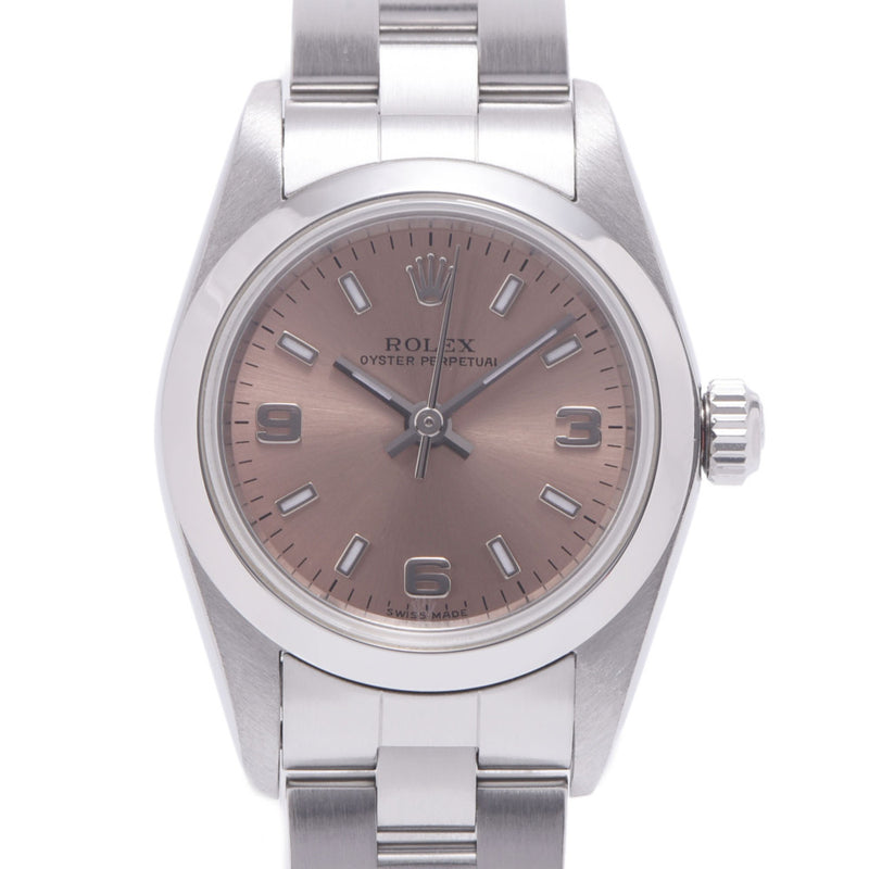 劳力士（rolex）Rolex Oyster Perpetual 76080 Ladies SS手表自动上链粉红色表盘等级二手Ginzo