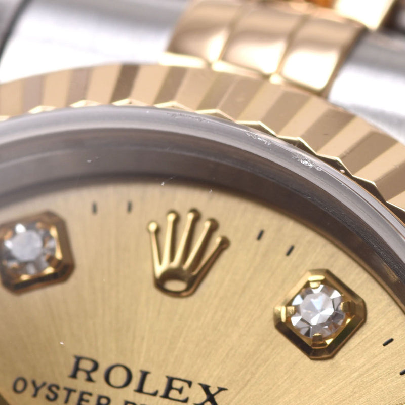 ROLEX ロレックス デイトジャスト 10Pダイヤ  69173G レディース YG/SS 腕時計 自動巻き シャンパン文字盤 Aランク 中古 銀蔵