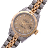 ROLEX Rolex Datejust 10P Diamond 69173G Ladies YG/SS Watch Automatic Winding Champagne Dial A Rank Used Ginzo