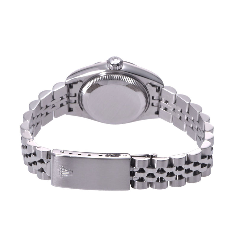 ROLEX: Dytojast 10P Diamond: 69174G Ladies WG/SS wristwatch, black, literally, black A-rank, used silver possession.