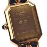 CHANEL シャネル プルミエール サイズL H0001 レディース GP/革 腕時計 クオーツ 黒文字盤 Aランク 中古 銀蔵