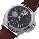 Officine Panerai Officene Panerai Luminol GMT PAM00088 Men's SS / Leather Watch Automatic Wound Black Document A-Rank Used Silgrin