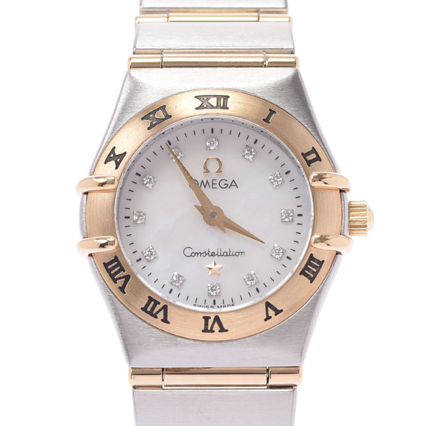 OMEGA Omega Constellation 12P Diamond 1262.75 Women's YG / SS Watch Quartz White Shell Shape A Rank Used Silgrin